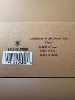 Rechargeable White Motion Sensor LED Cabinet Light - 2 Pack